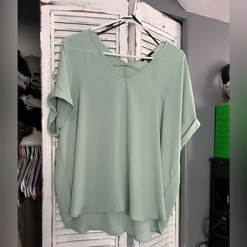 Teal blouse